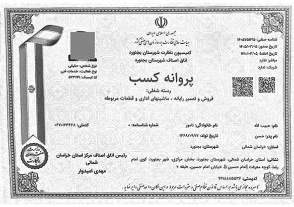 مجوز کسب دیجینا